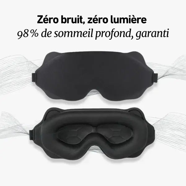 masque de sommeil SOUNDOFF confort total | masque de nuit doux et respirant | masque anti-lumière pour dormir | accessoire voyage sommeil SOUNDOFF | masque de nuit ergonomique ajustable | masque de sommeil léger et compact | masque de nuit pour sieste et voyage | masque de sommeil confort yeux sensibles | masque anti-lumière pour sommeil réparateur | masque de sommeil SOUNDOFF détente et bien-être